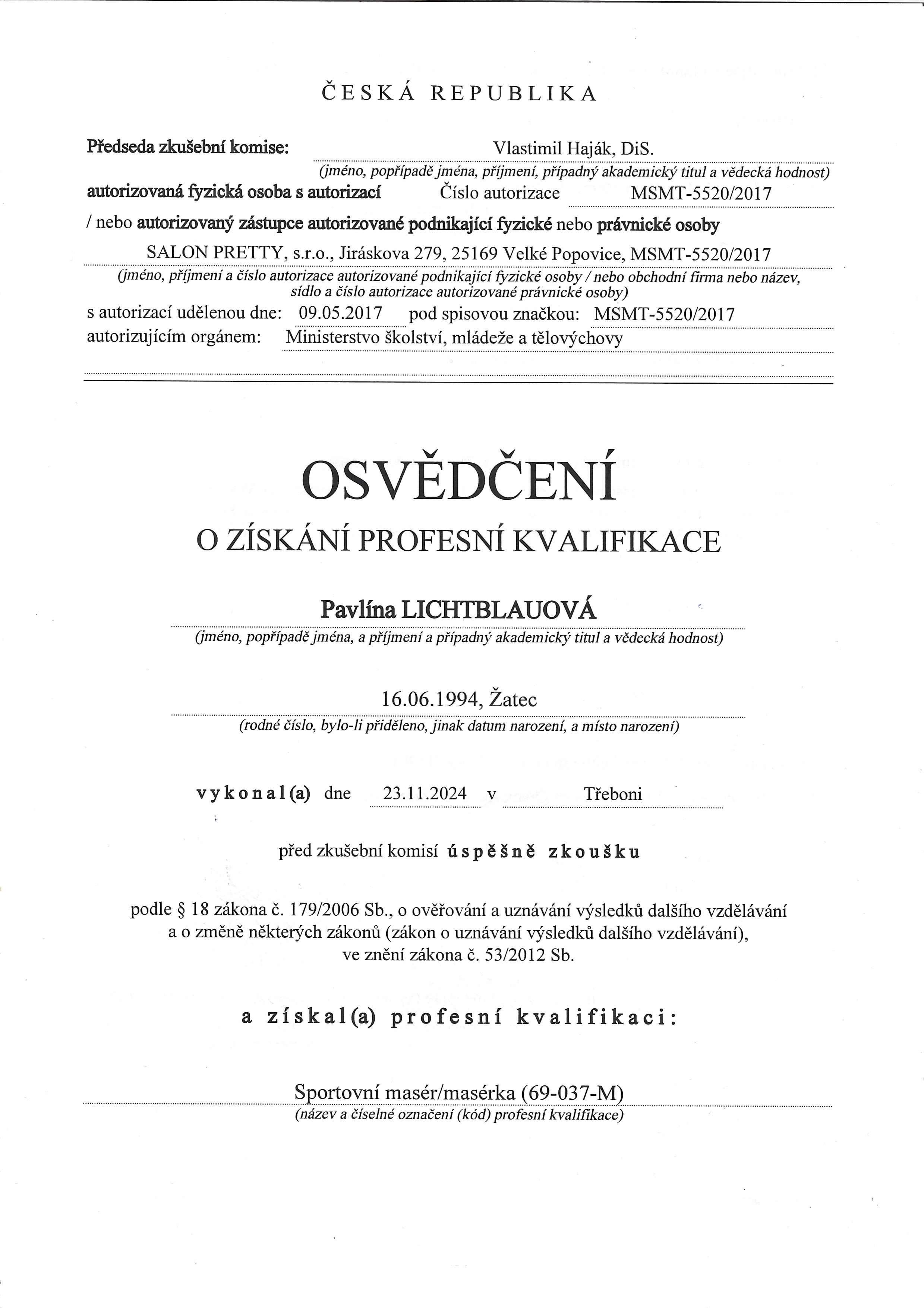 Rekvalifikační kurz na sportovní masáže